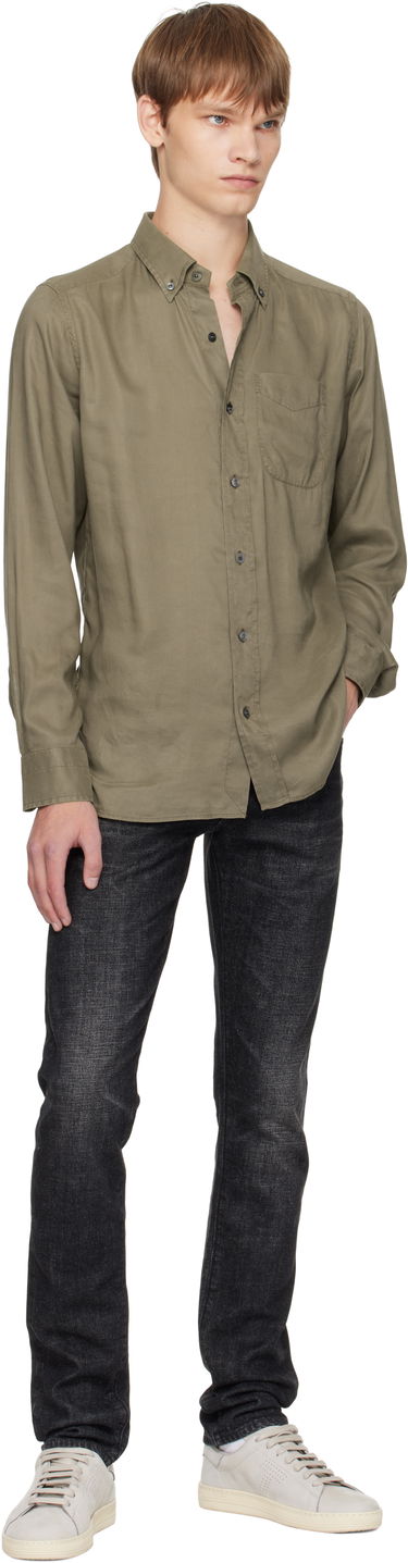 Džínsy Tom Ford TOM FORD Slim Fit Selvedge Jeans Čierna | DPS001-DMC076, 3