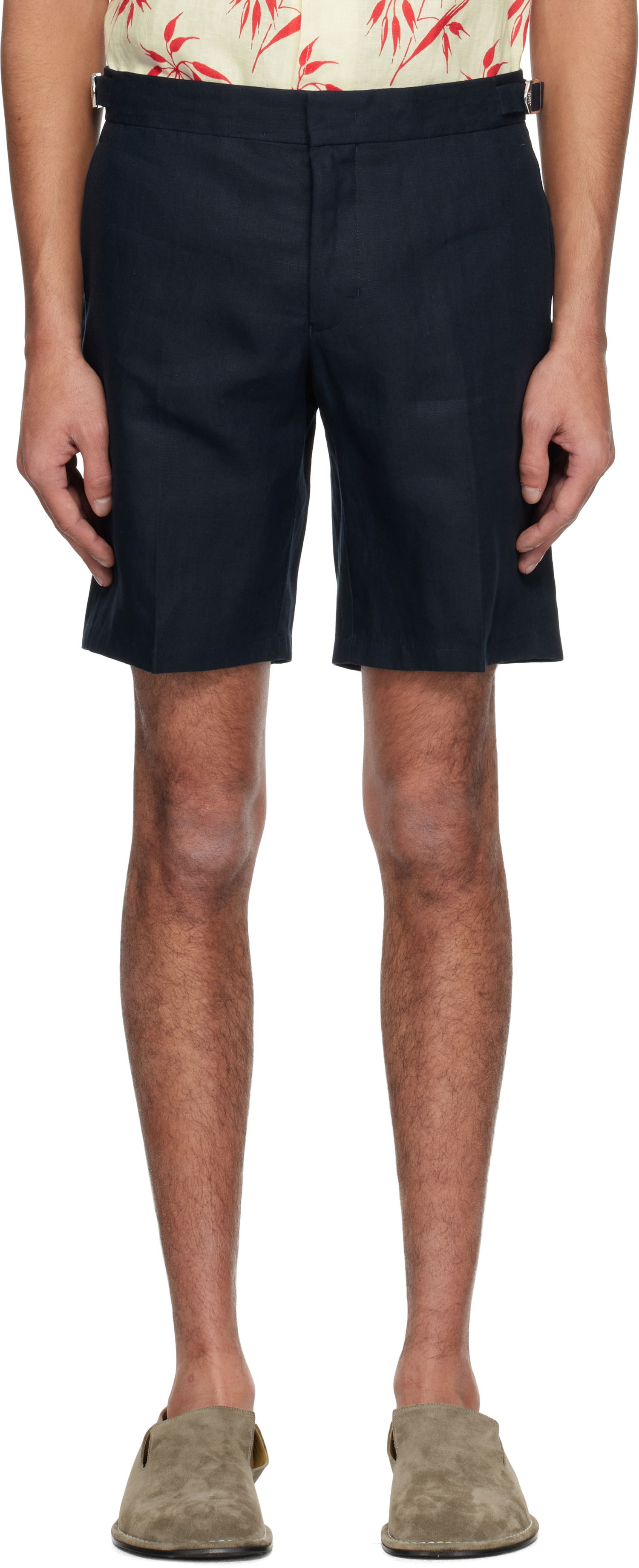 Šortky Orlebar Brown Orlebar Brown Norwich Italian Linen Shorts Navy | 280080, 0