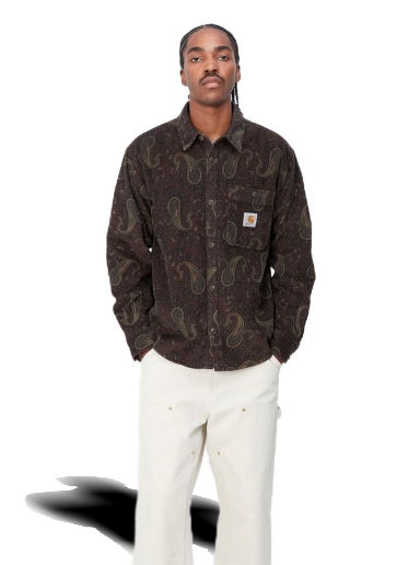 Košeľa Carhartt WIP L/S Flint Shirt "Paisley Print/Buckeye rinsed" Hnedá | I029442_1U6_02