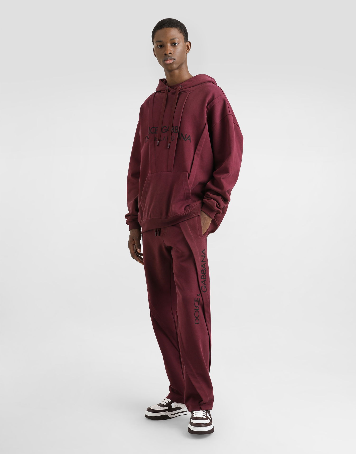 Tepláky Dolce & Gabbana Dolce & Gabbana Stretch Jersey Jogging Pants Vínová | GP10ZTG7O2LF0130, 1