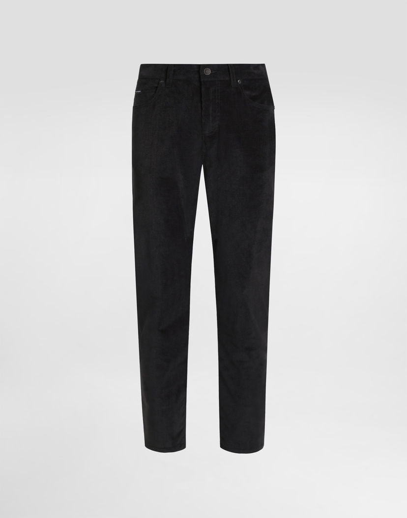 Nohavice Dolce & Gabbana Dolce & Gabbana Cotton and Cashmere Regular Trousers Čierna | GYJCCTGJ589N4032