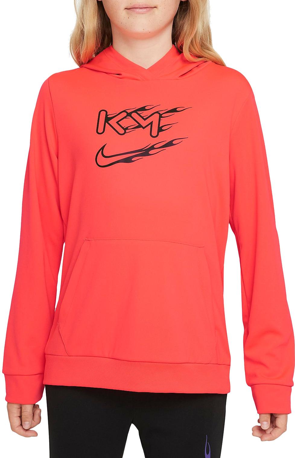 Mikina Nike Dri-FIT Kylian Mbappé Football Pullover Hoodie Červená | da5613-635, 0