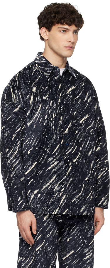 Košeľa Marni Marni Flocked Denim Oversized Shirt Navy | CUJU0061S3 UTC432, 1