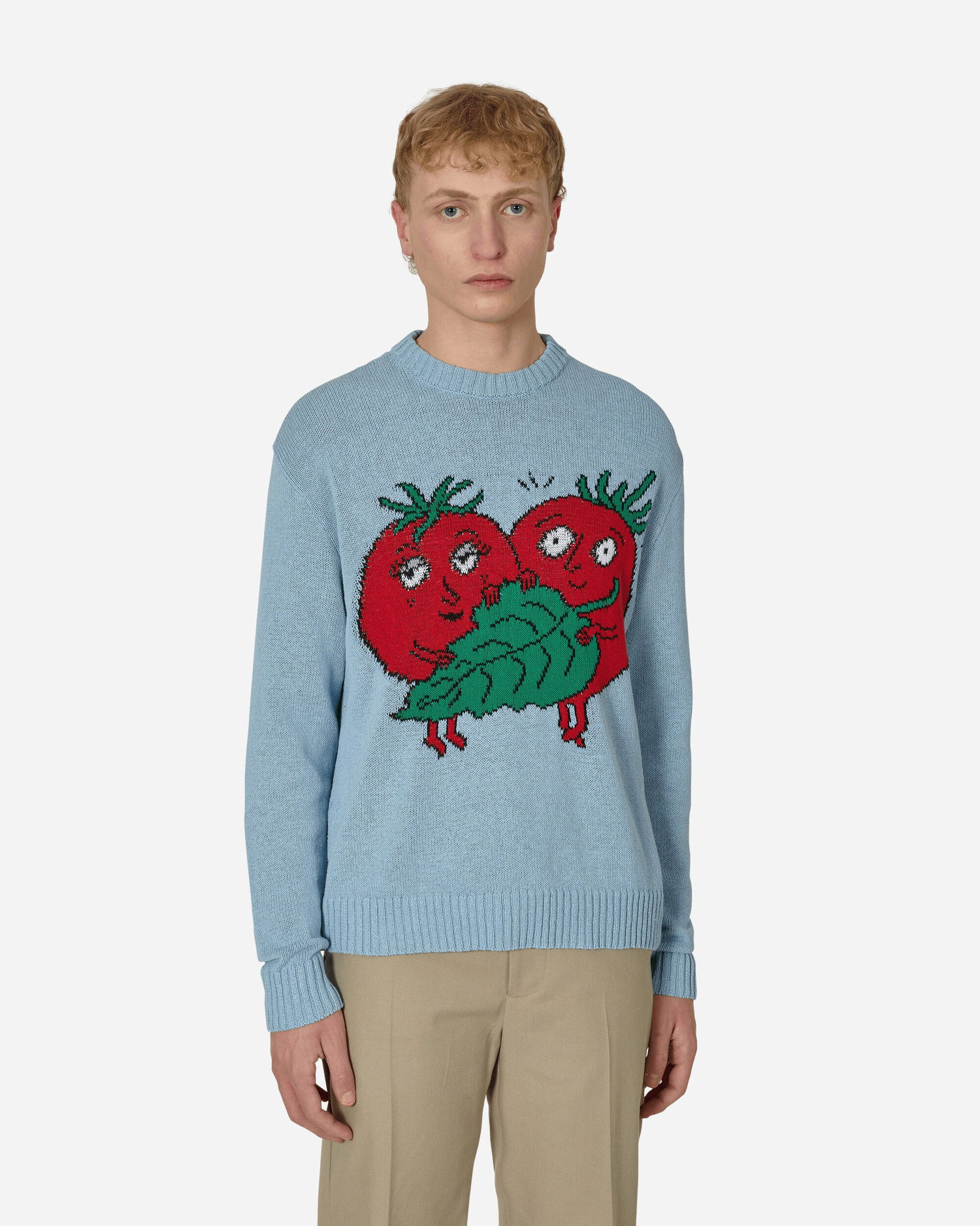 Sveter Sky High Farm Recycled Cotton Intarsia Knit Sweater Modrá | SHF03N001 1, 1