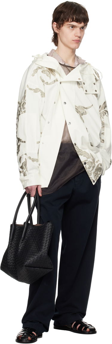 Vetrovka Dries Van Noten Dries Van Noten Embroidered Patches Jacket Biela | 251-020753-1473, 3