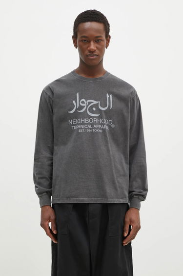 Tričko Neighborhood NEIGHBORHOOD Arabic Logo Long Sleeve T-Shirt Šedá | 242PCNH.LT15, 0