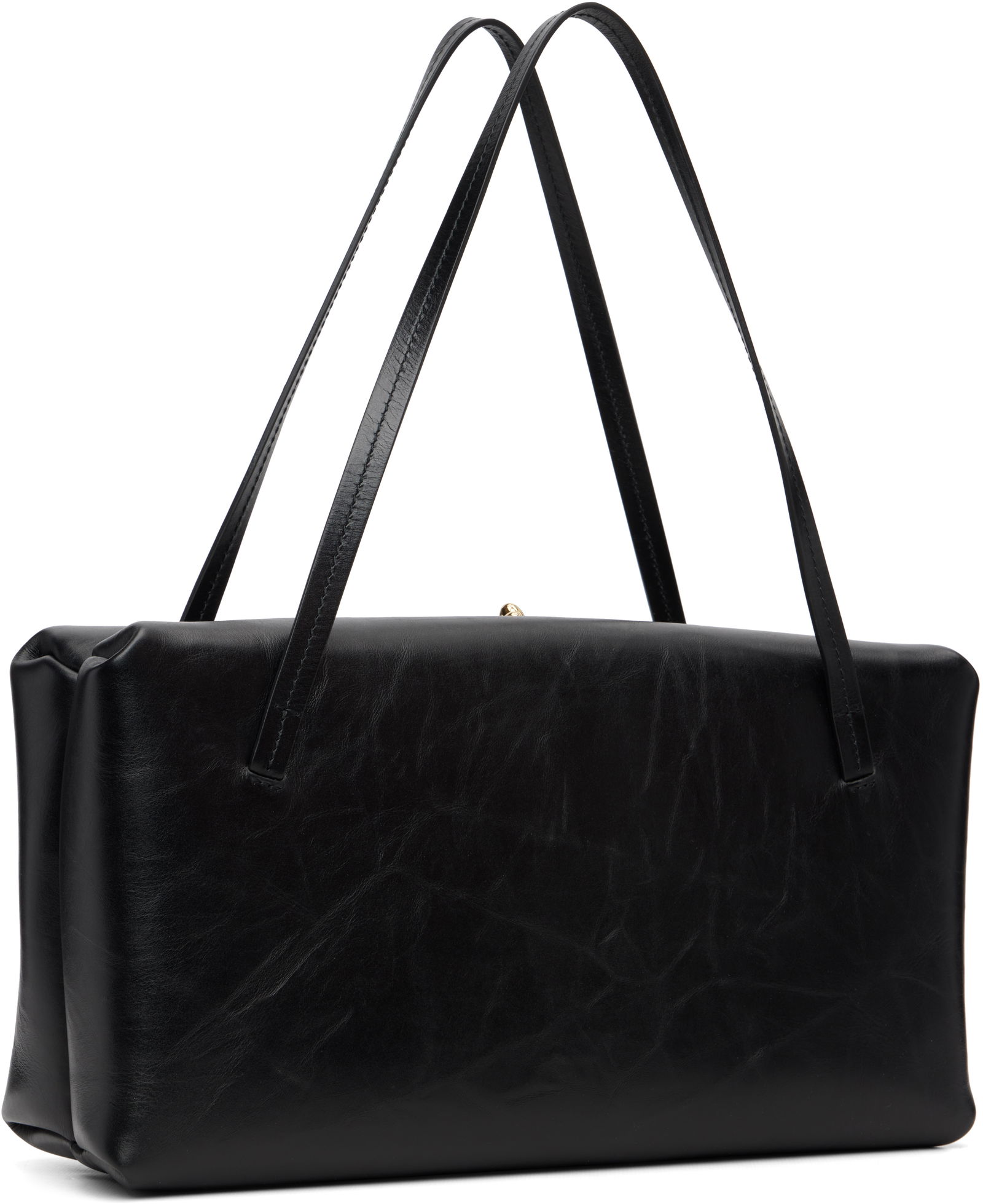 Pillow Handle Leather Shoulder Bag