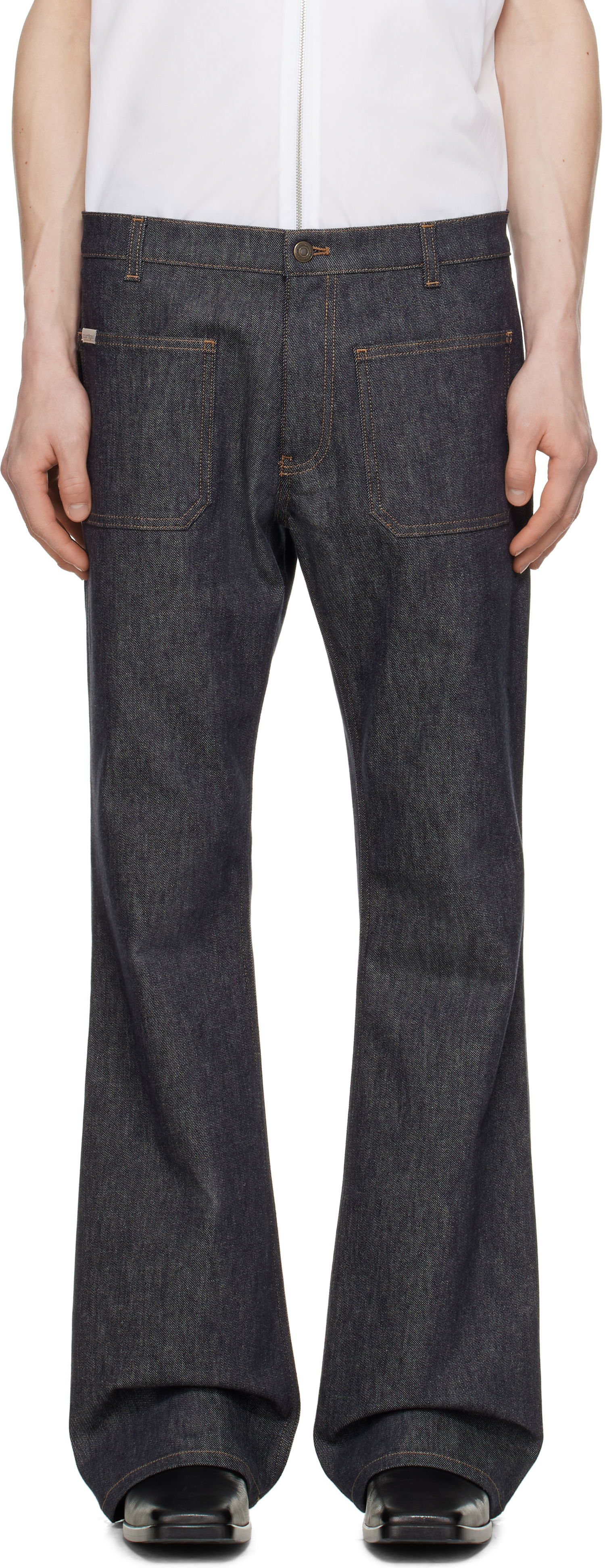 Džínsy Courrèges Courrèges Bootcut Jeans Modrá | 125DPA208DE0035, 0