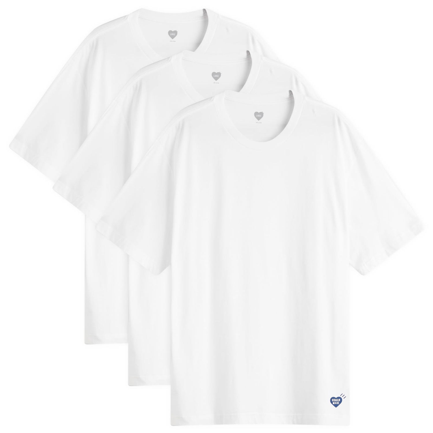 Tričko Human Made 3-Pack T-Shirt, Size Large, by Human Made Biela | HM30CS037-WHT, 1