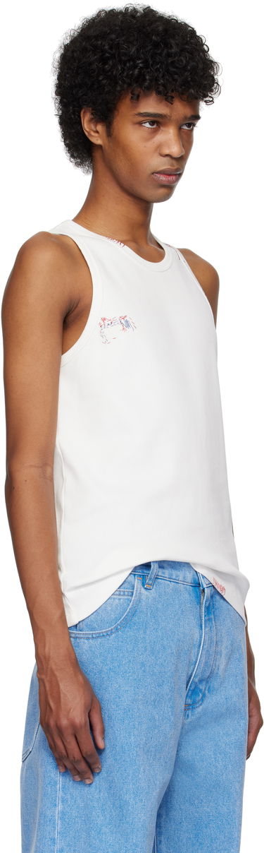 Tielko Marni Marni Fitted Tank Top Biela | HUMU0326S0 UTC458, 1