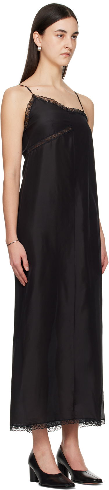 Šaty Maison Margiela MM6 Maison Margiela Lace Camisole Maxi Dress Modrá | S52CT0785 M35244, 4