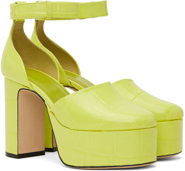 Tenisky a topánky BY FAR Croc-Effect Platform Heels Zelené | 23SSBARBHAPLMCEL, 3