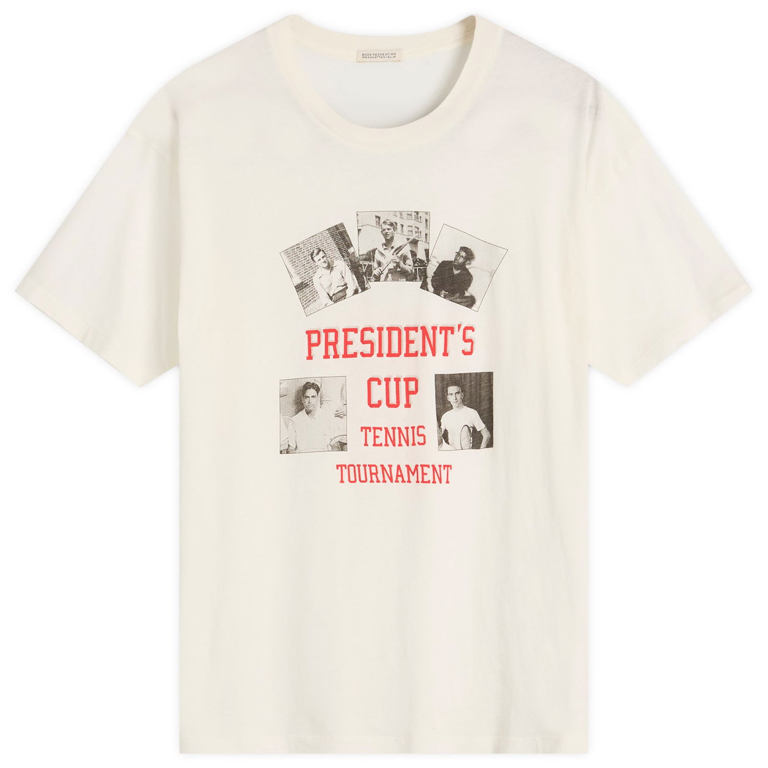 Tričko Bode Bode President Cup Tennis Tournament Graphic T-Shirt Biela | MRS25CS020-CREAM, 1