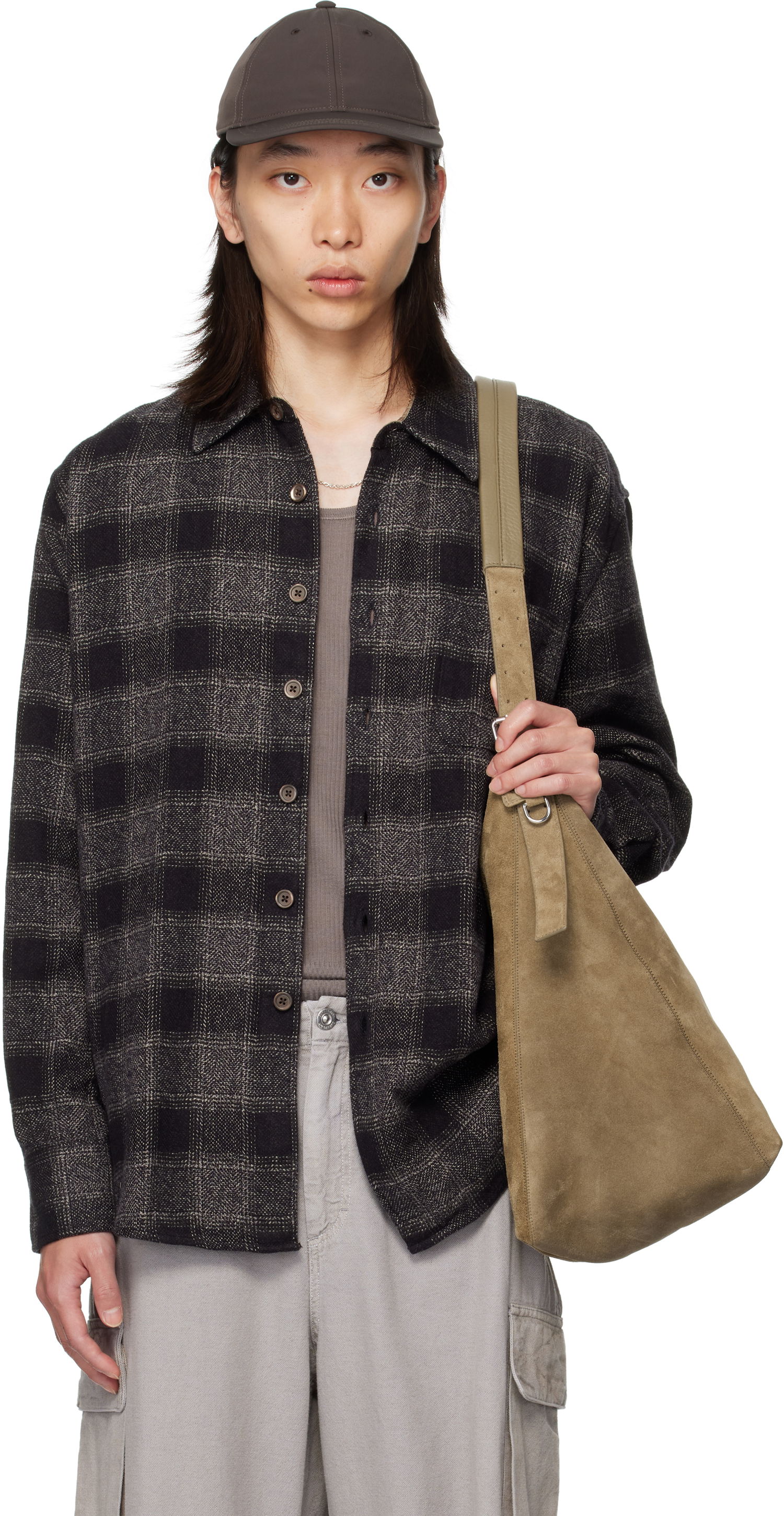 Košeľa OUR LEGACY OUR LEGACY Checked Button-Down Shirt Šedá | M4252AO, 0