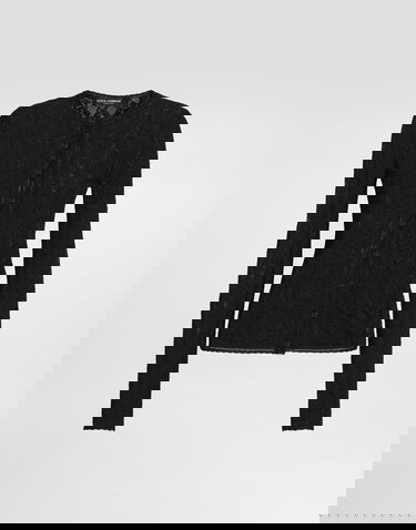 Sveter Dolce & Gabbana Dolce & Gabbana Lace Cardigan Čierna | FXVD1TJBSOAN0000, 0