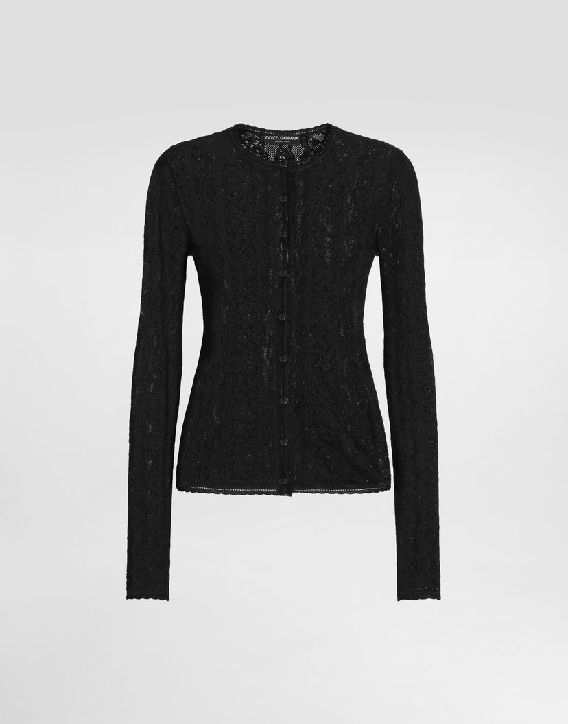 Sveter Dolce & Gabbana Dolce & Gabbana Lace Cardigan Čierna | FXVD1TJBSOAN0000