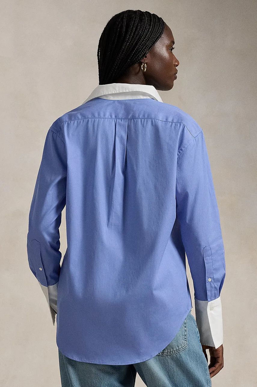 Košeľa Polo by Ralph Lauren Relaxed Fit Shirt With Classic Collar Modrá | 211891426, 1