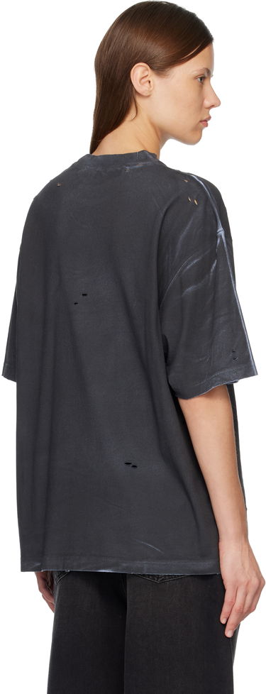 Tričko Acne Studios Acne Studios Distressed Oversized Medallion Logo T-shirt Čierna | CL0362-, 2