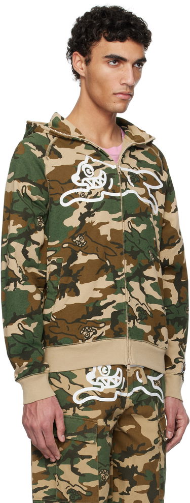 Mikina BBC IceCream ICECREAM Running Dog Woodland Camo Zip-Up Hoodie Zelené | IC24S38, 1