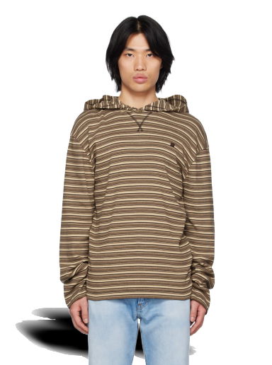 Mikina Acne Studios Striped Hoodie Hnedá | CL0170-