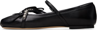 Tenisky a topánky Jimmy Choo Loli Leather Crystal-Embellished Ankle-Strap Ballerina Flats Čierna | LOLI BALLERINA, 2