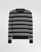 Dolce & Gabbana Silk Crew-Neck Pullover with Logo