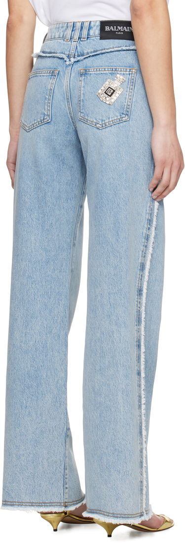 Džínsy Balmain Balmain Straight-Leg Jeans Modrá | EF0MI050DF75, 2