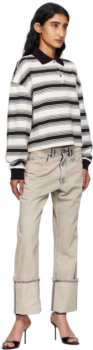 Polo tričko AMIRI AMIRI MA Stripe Oversized Polo Biela | AWJYPO1008, 3