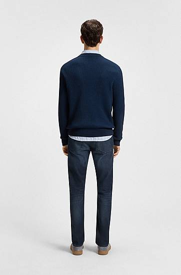 Džínsy BOSS Delaware Slim-Fit Soft Motion Jeans Modrá | 50544642, 1