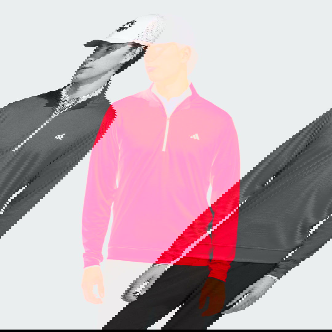 Mikina adidas Performance Lightweight Half-Zip Pullover Červená | JJ1712, 0