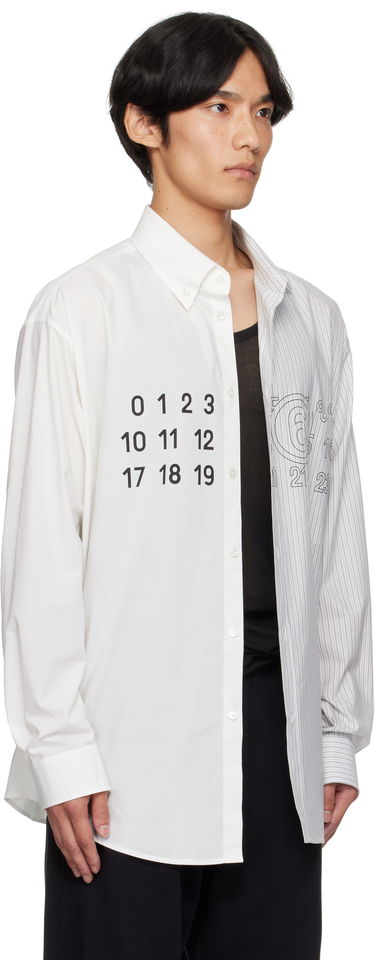 Košeľa Maison Margiela MM6 Maison Margiela Long Sleeve Shirt with Number Print Biela | SH0DT0025 MTN085, 1