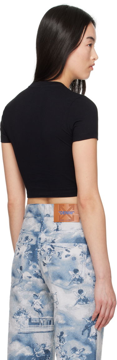 Crop Top Off-White Off-White 'Who Cares' Crop T-Shirt Čierna | OWAA133S25JER0011001, 2