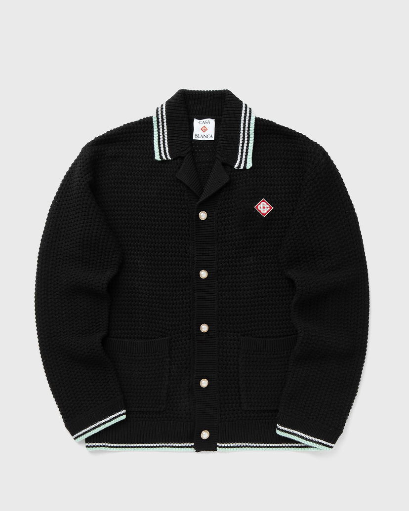 Sveter Casablanca Crochet Knit Cardigan Čierna | M-AW25-KW-1160-01