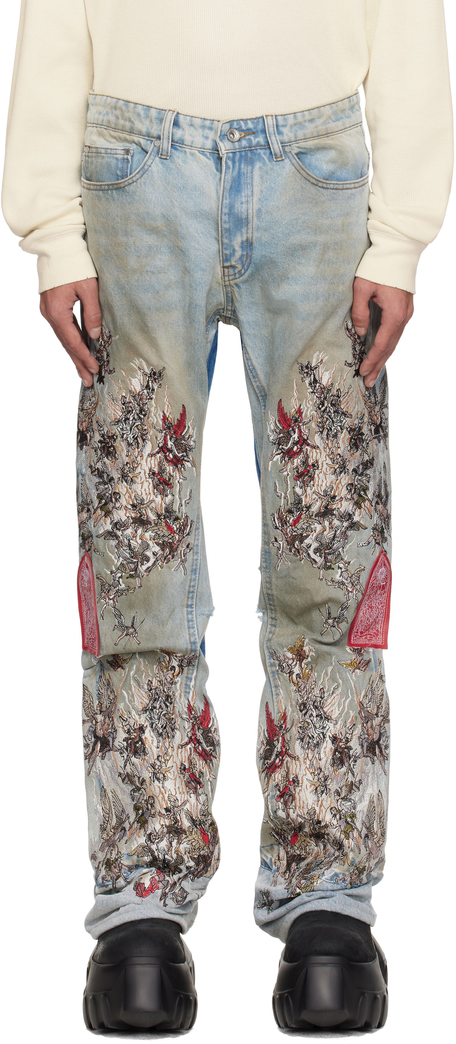 Džínsy Who Decides War Who Decides War Chaos Jeans Modrá | 1120670030SS25, 0