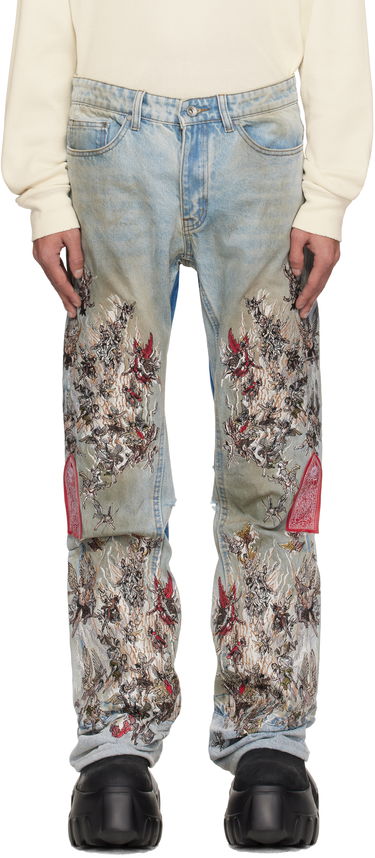 Džínsy Who Decides War Who Decides War Chaos Jeans Modrá | 1120670030SS25, 0