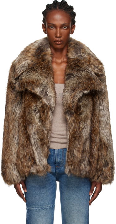 Bunda Maison Margiela MM6 Maison Margiela Hook-Eye Faux-Fur Jacket Hnedá | S52AM0326 M35464, 0