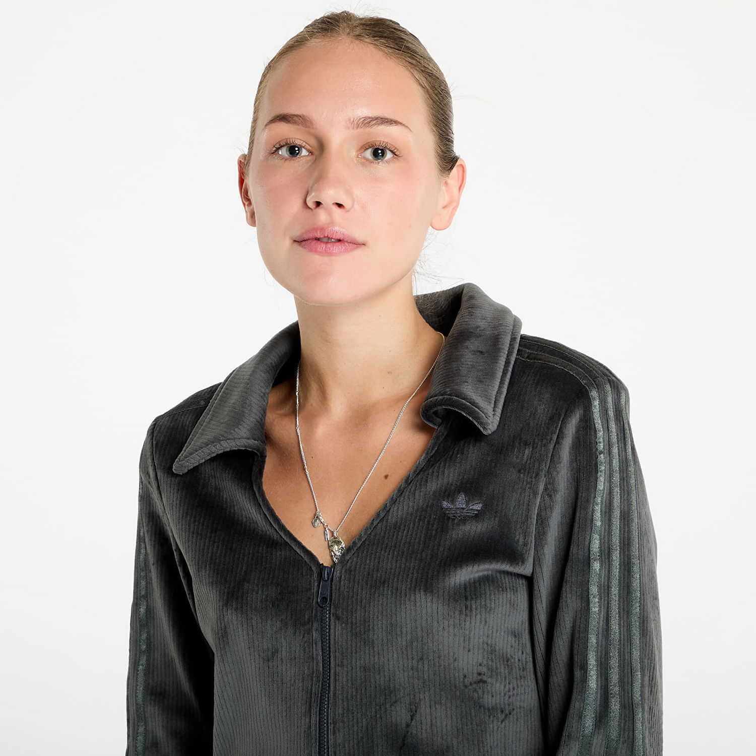 Sveter adidas Originals Rib Cardigan Carbon Čierna | JN3019, 1
