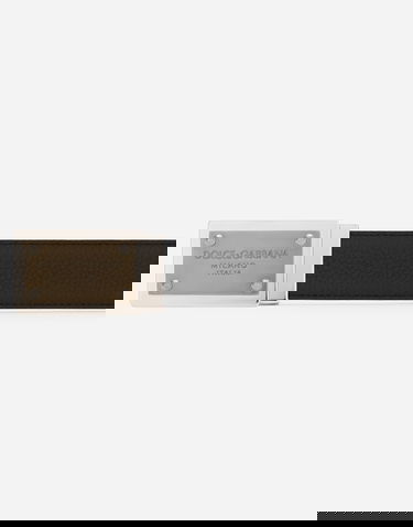 Opasok Dolce & Gabbana Dolce & Gabbana Plate Buckle Belt Čierna | BC4806AO7308S885, 2