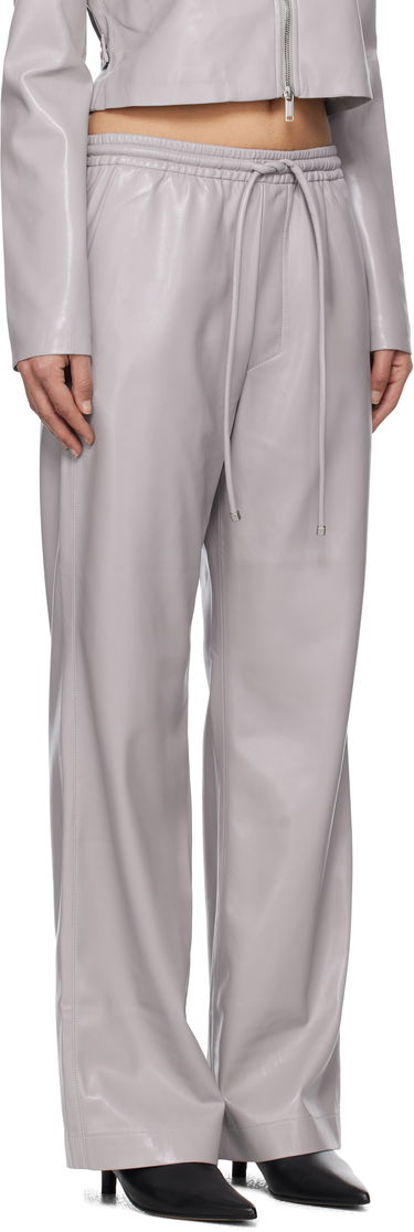 Nohavice Nanushka Nanushka Calie Faux Leather Trousers Šedá | NW25RSPA06492, 1