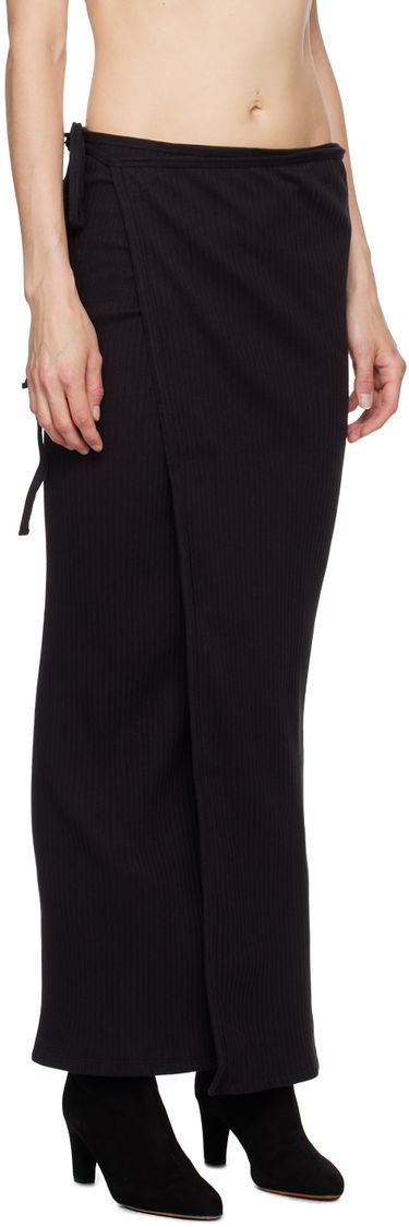 Sukňa Baserange Wrap Maxi Skirt Čierna | SKBR-RIB-000, 1