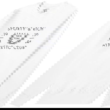Sveter Sporty & Rich SRAC Crew Sweat Biela | CRAW2334WH, 0