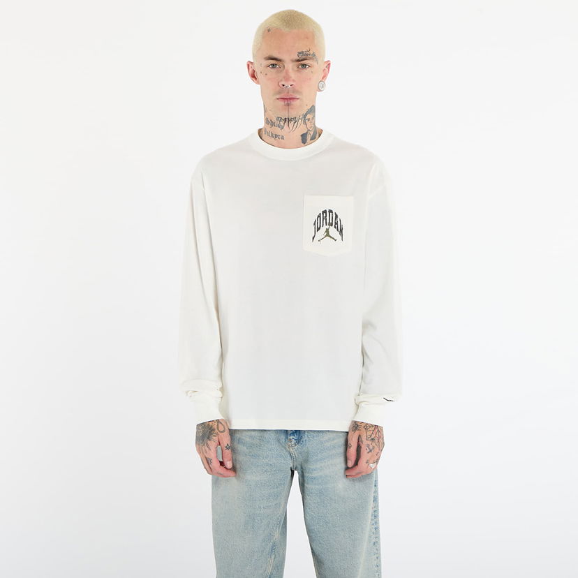 Tričko Jordan Brooklyn Realtree Long-Sleeve Pocket Crew Neck Biela | HV4567-133