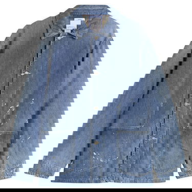 Bunda visvim Social Sculpture DMGD Paint Splatter Denim Work Jacket Modrá | 0125205006003, 1