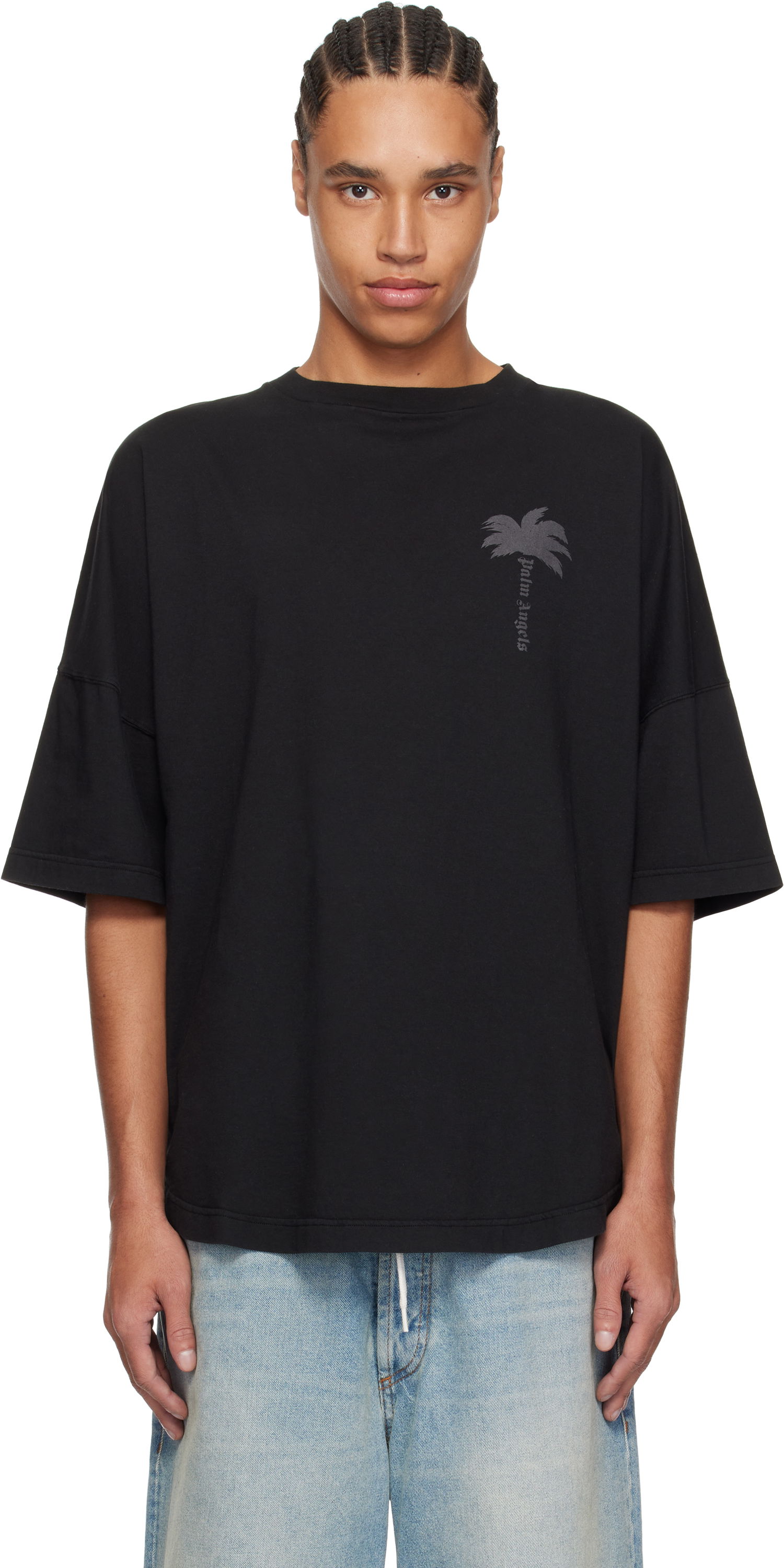 Tričko Palm Angels Palm Angels Palms Over T-Shirt Čierna | PMAA002S25JER0041313, 0