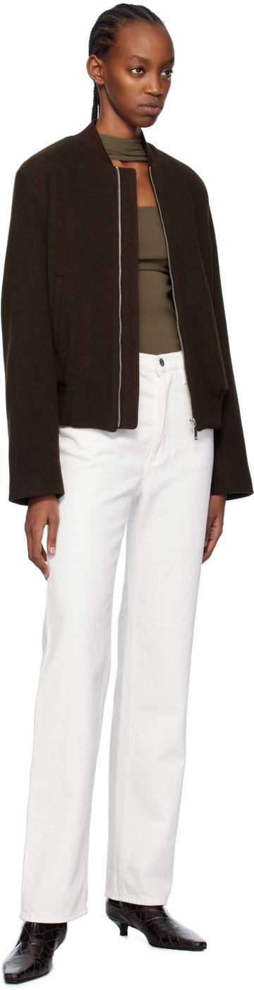 Bomber bunda TOTEME Sartorial Bomber Jacket Hnedá | 241-WRO1042-FB0039, 3