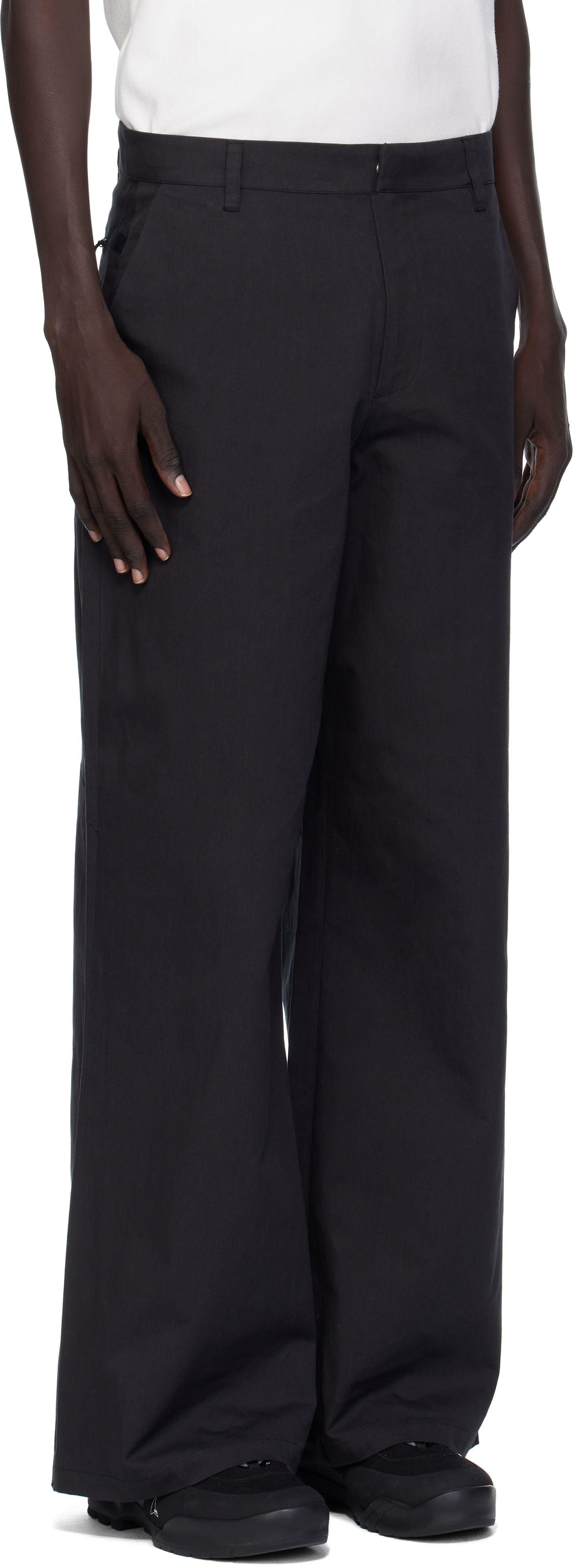 Nohavice HELIOT EMIL Heliot Emil Kathemera Wide Leg Trousers Čierna | AW25_M_10_210_BLK01, 1