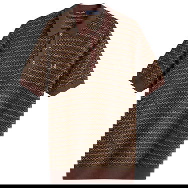 Polo tričko Fred Perry Fred Perry Boucle Jacquard Knit Polo Hnedá | K8549-U53, 1