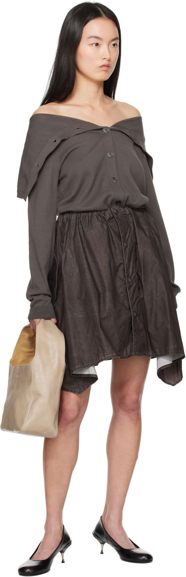 Sukňa OUR LEGACY Our Legacy Mainsail Miniskirt Hnedá | W2254MA, 3
