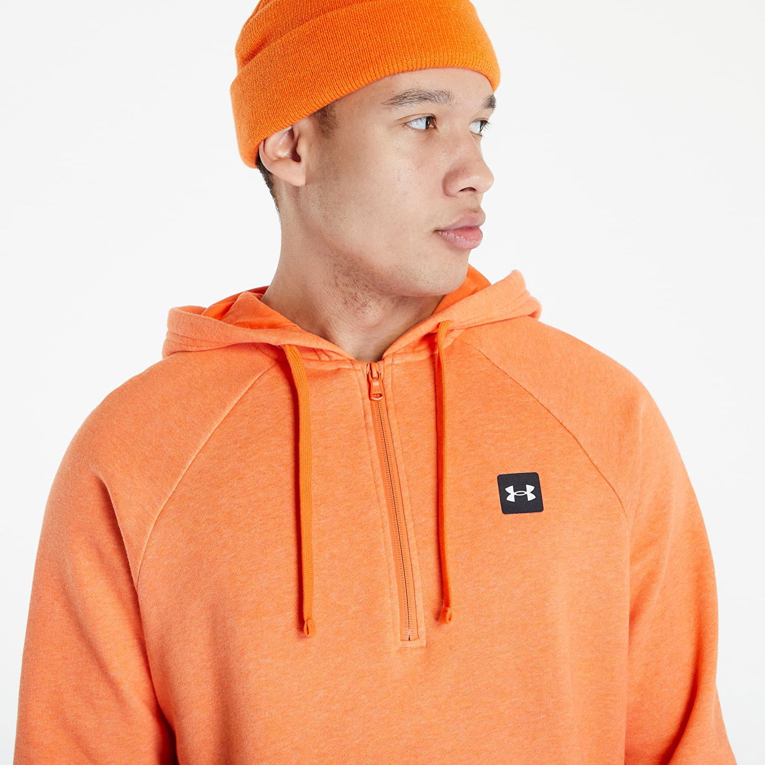 Mikina Under Armour Rival Fleece ½ Zip Hoodie Oranžová | 1373371-829, 1