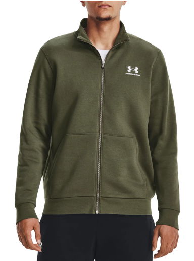 Mikina Under Armour Essential Fleece Track Sweatshirt Zelené | 1381035-390